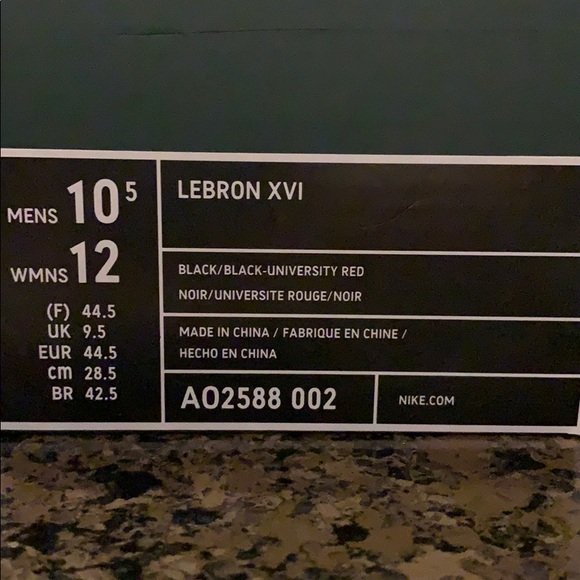 Lebron XVI men’s 10.5 brand new never worn - Picture 5 of 5
